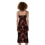 Native Tribal Dream Catcher Print Slim Fit Midi Cami Dress
