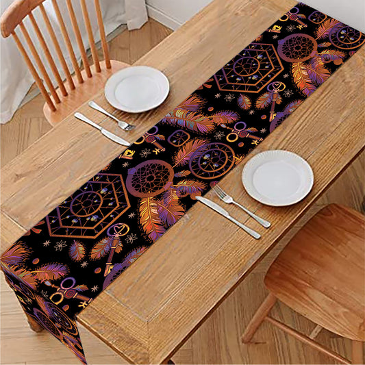 Native Tribal Dream Catcher Print Table Runner