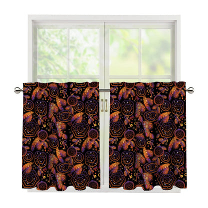 Native Tribal Dream Catcher Print Tier Curtains