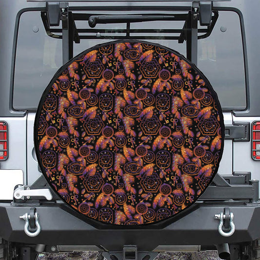 Native Tribal Dream Catcher Print Tire Cover