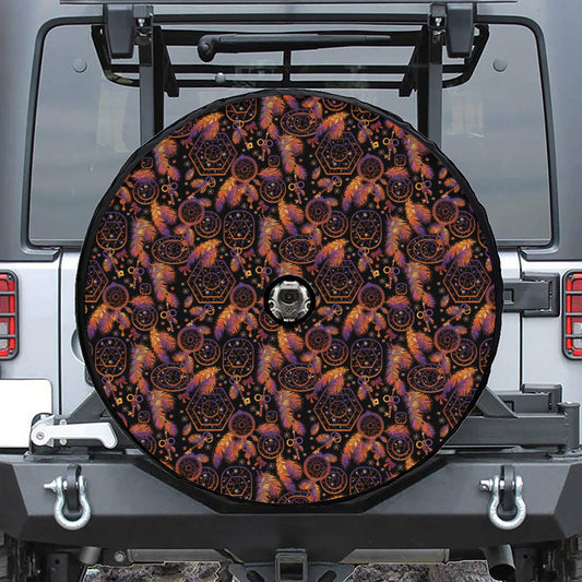 Native Tribal Dream Catcher Print Tire Cover With Camera Hole