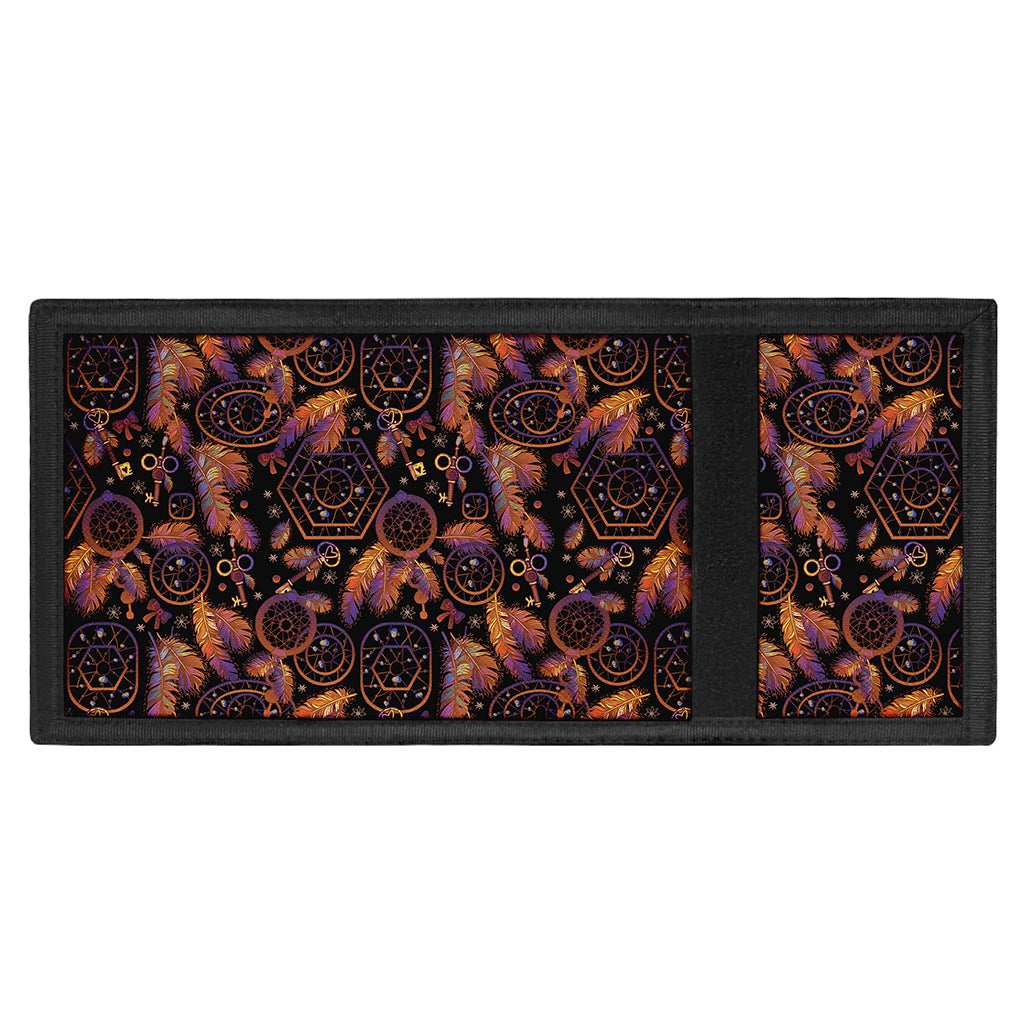 Native Tribal Dream Catcher Print Trifold Wallet
