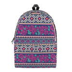 Native Tribal Ethnic Rose Pattern Print Backpack
