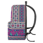 Native Tribal Ethnic Rose Pattern Print Backpack