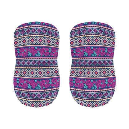 Native Tribal Ethnic Rose Pattern Print Bar Stool Covers
