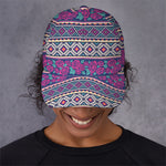 Native Tribal Ethnic Rose Pattern Print Baseball Cap