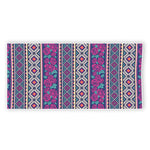 Native Tribal Ethnic Rose Pattern Print Beach Towel