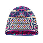 Native Tribal Ethnic Rose Pattern Print Beanie