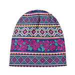 Native Tribal Ethnic Rose Pattern Print Beanie