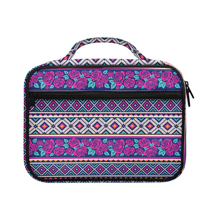 Native Tribal Ethnic Rose Pattern Print Briefcase Bible Bag