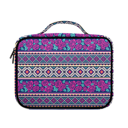 Native Tribal Ethnic Rose Pattern Print Briefcase Bible Bag