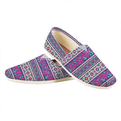 Native Tribal Ethnic Rose Pattern Print Casual Shoes