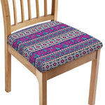Native Tribal Ethnic Rose Pattern Print Chair Cushion Cover
