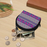 Native Tribal Ethnic Rose Pattern Print Coin Purse