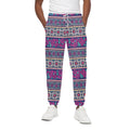 Native Tribal Ethnic Rose Pattern Print Cotton Sweatpants