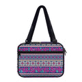 Native Tribal Ethnic Rose Pattern Print Double Strap Bible Bag