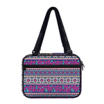 Native Tribal Ethnic Rose Pattern Print Double Strap Bible Bag