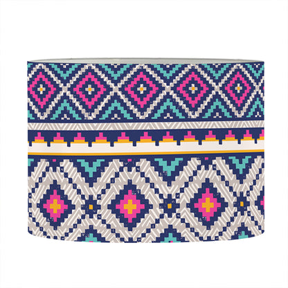 Native Tribal Ethnic Rose Pattern Print Drum Lamp Shade