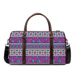 Native Tribal Ethnic Rose Pattern Print Duffle Bag