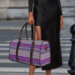 Native Tribal Ethnic Rose Pattern Print Duffle Bag