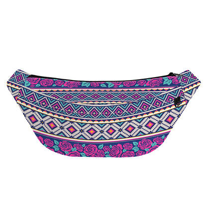 Native Tribal Ethnic Rose Pattern Print Fanny Pack