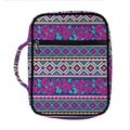Native Tribal Ethnic Rose Pattern Print Front Pocket Bible Bag