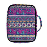 Native Tribal Ethnic Rose Pattern Print Front Pocket Bible Bag