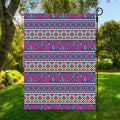 Native Tribal Ethnic Rose Pattern Print Garden Flag