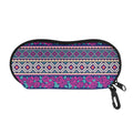 Native Tribal Ethnic Rose Pattern Print Glasses Case