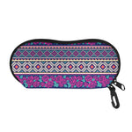 Native Tribal Ethnic Rose Pattern Print Glasses Case