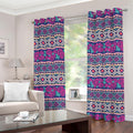 Native Tribal Ethnic Rose Pattern Print Grommet Curtains