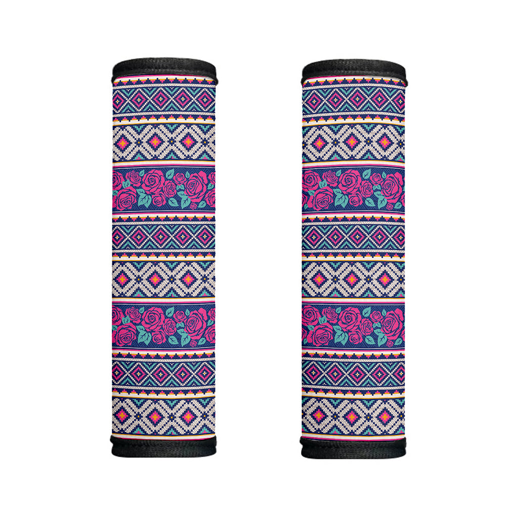 Native Tribal Ethnic Rose Pattern Print Handle Covers