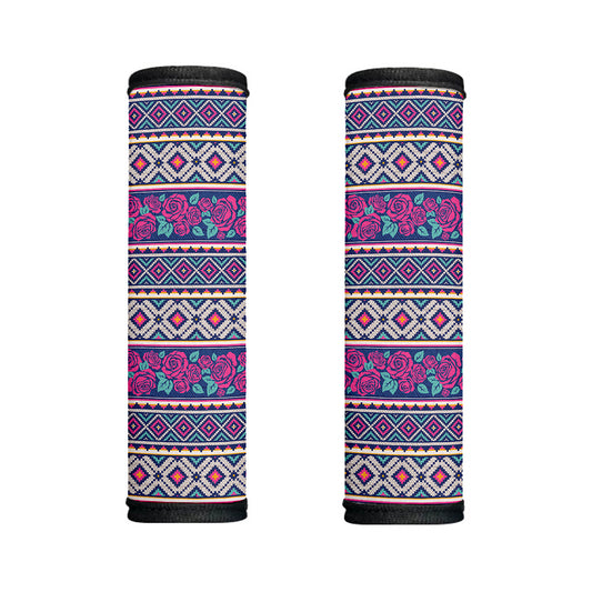 Native Tribal Ethnic Rose Pattern Print Handle Covers