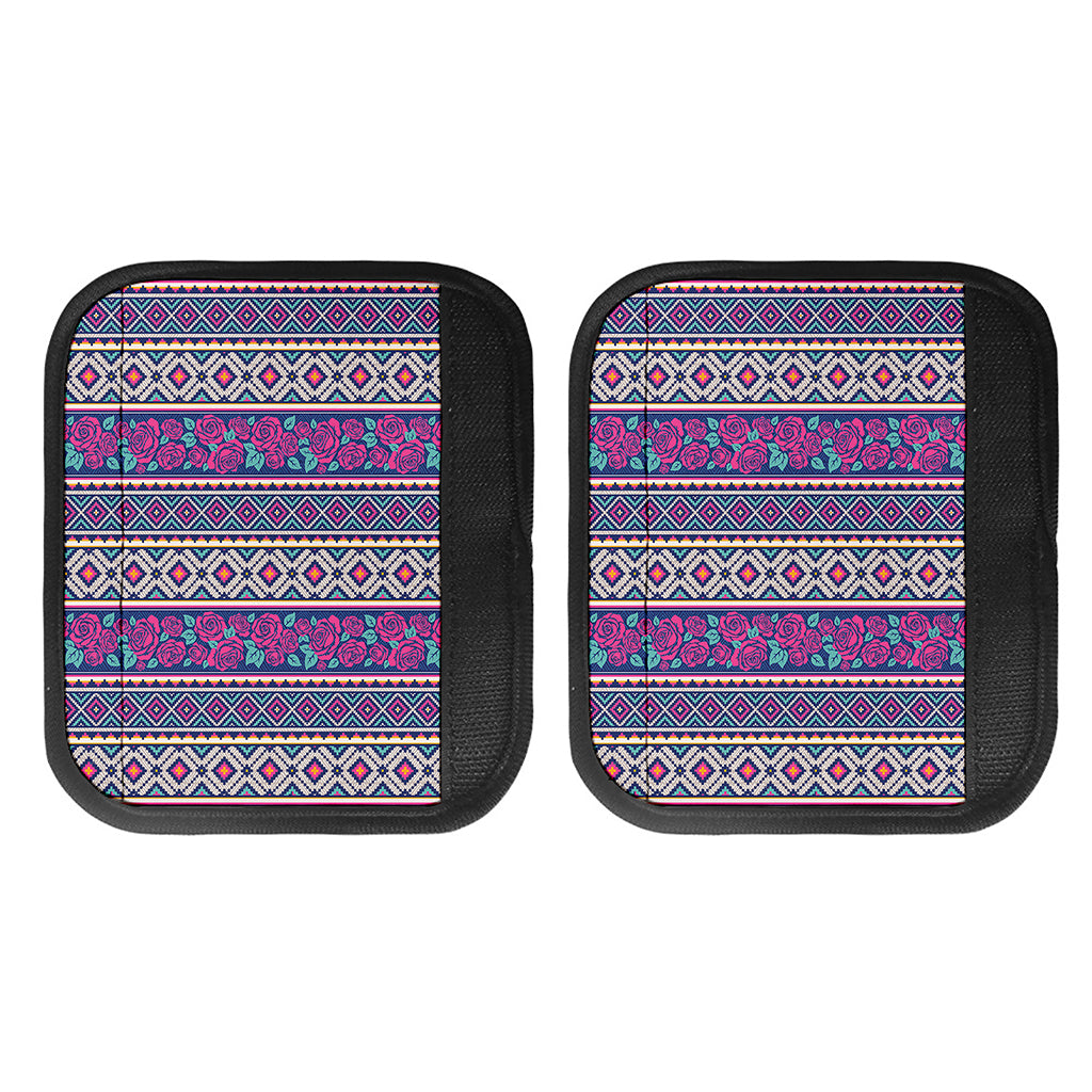 Native Tribal Ethnic Rose Pattern Print Handle Covers