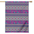 Native Tribal Ethnic Rose Pattern Print House Flag