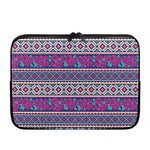 Native Tribal Ethnic Rose Pattern Print Laptop Sleeve