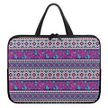 Native Tribal Ethnic Rose Pattern Print Laptop Sleeve With Handle