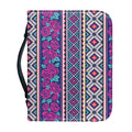 Native Tribal Ethnic Rose Pattern Print Leather Bible Cover