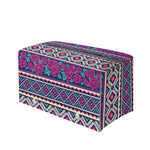 Native Tribal Ethnic Rose Pattern Print Leather Tissue Box Cover