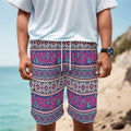 Native Tribal Ethnic Rose Pattern Print Men's Cargo Shorts