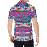 Native Tribal Ethnic Rose Pattern Print Men's Shirt