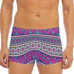 Native Tribal Ethnic Rose Pattern Print Men's Short Boxer Briefs