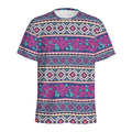 Native Tribal Ethnic Rose Pattern Print Men's Athletic T-Shirt