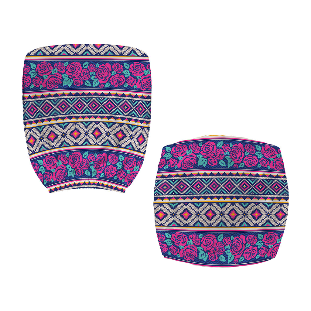 Native Tribal Ethnic Rose Pattern Print Office Chair Cover