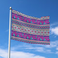 Native Tribal Ethnic Rose Pattern Print Polyester Flag