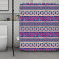 Native Tribal Ethnic Rose Pattern Print Polyester Shower Curtain