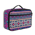 Native Tribal Ethnic Rose Pattern Print Portable Lunch Bag