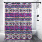 Native Tribal Ethnic Rose Pattern Print Premium Shower Curtain