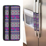 Native Tribal Ethnic Rose Pattern Print Refrigerator Handle Covers