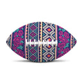 Native Tribal Ethnic Rose Pattern Print Rugby Ball